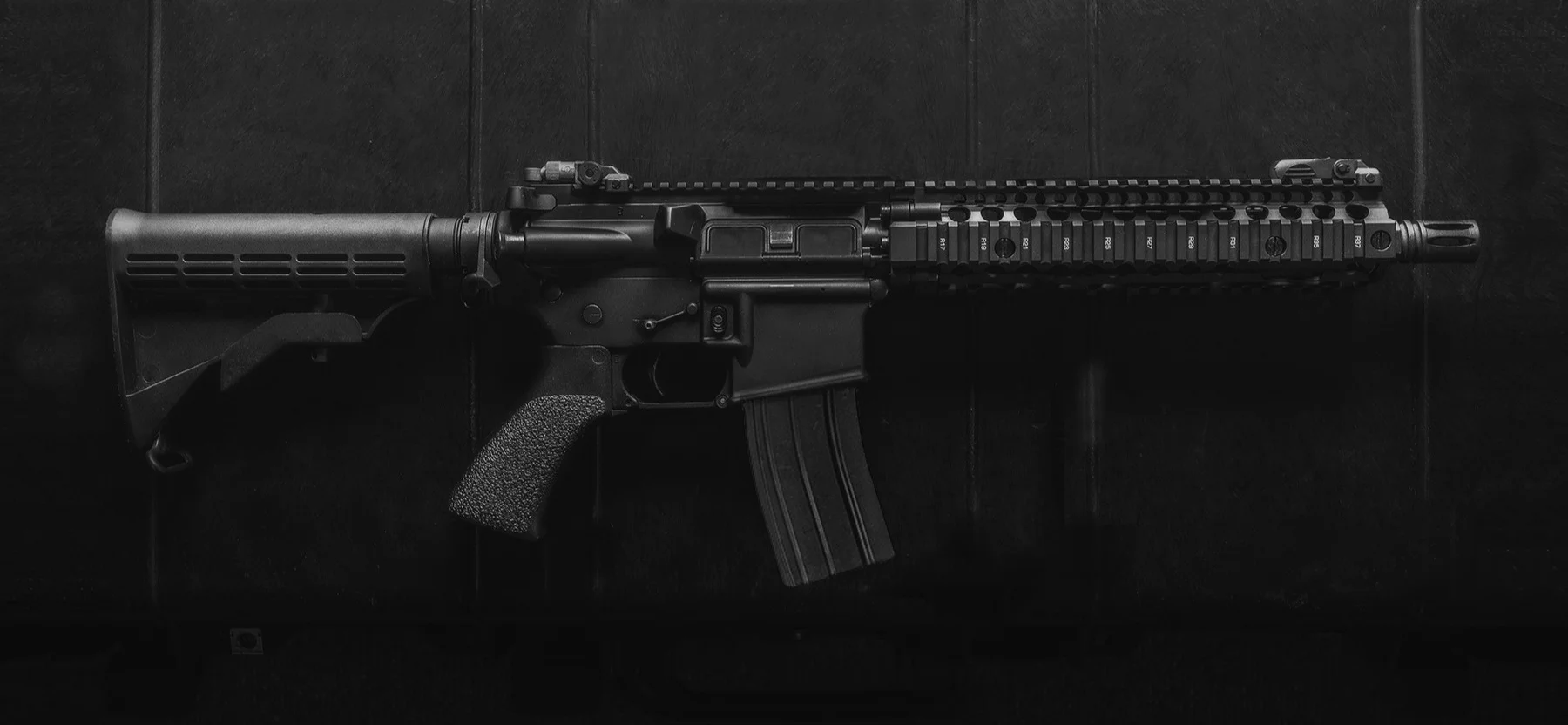 *10-inch SBR variant shown with iron sights