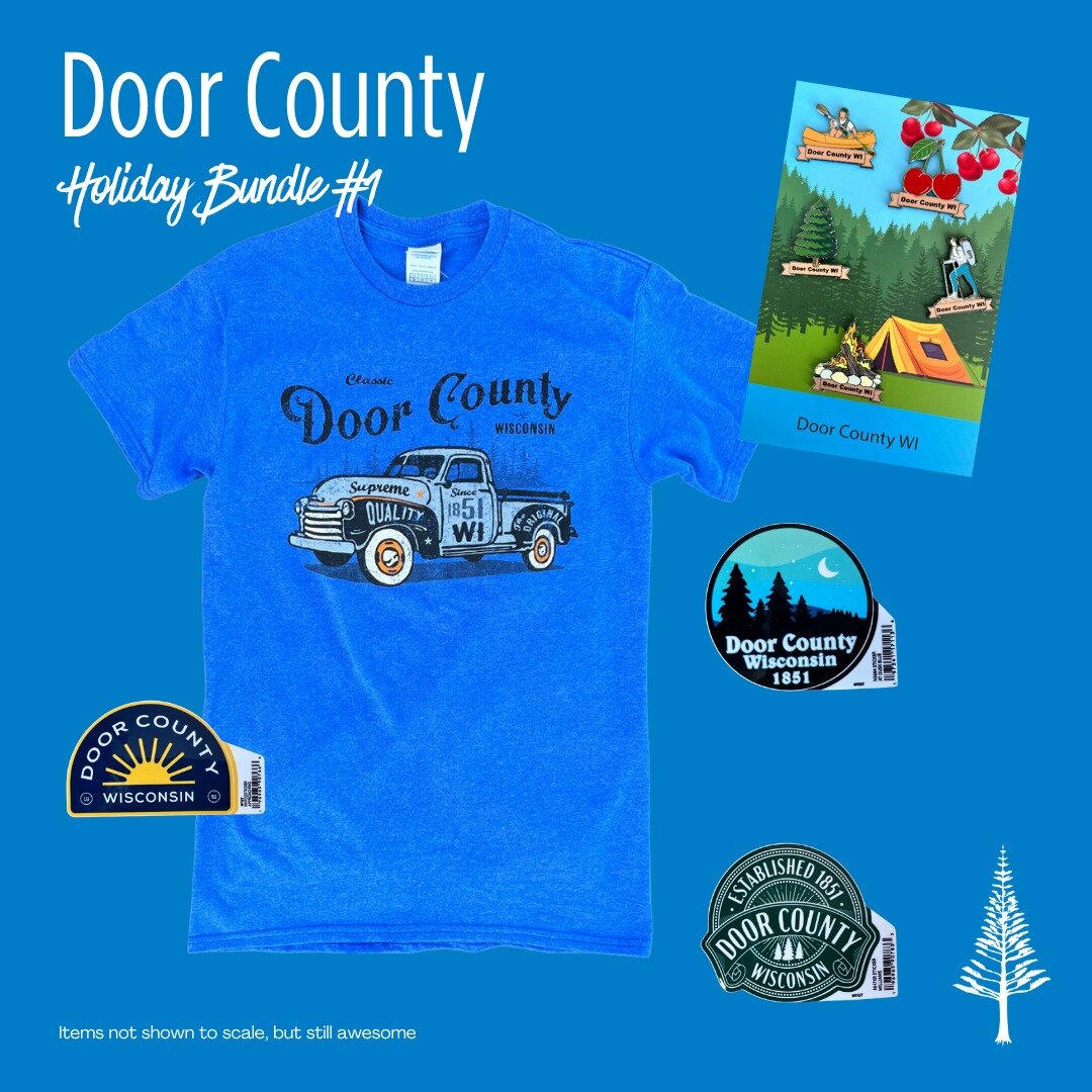Holiday bundles are here! 

Sick of buying dad lame socks for Christmas? Want to get top billing in Grandma's will? These Peninsula State Park and Door County holiday bundles are the perfect gift for the lazy giver. Pre-wrapped and ready to go under 