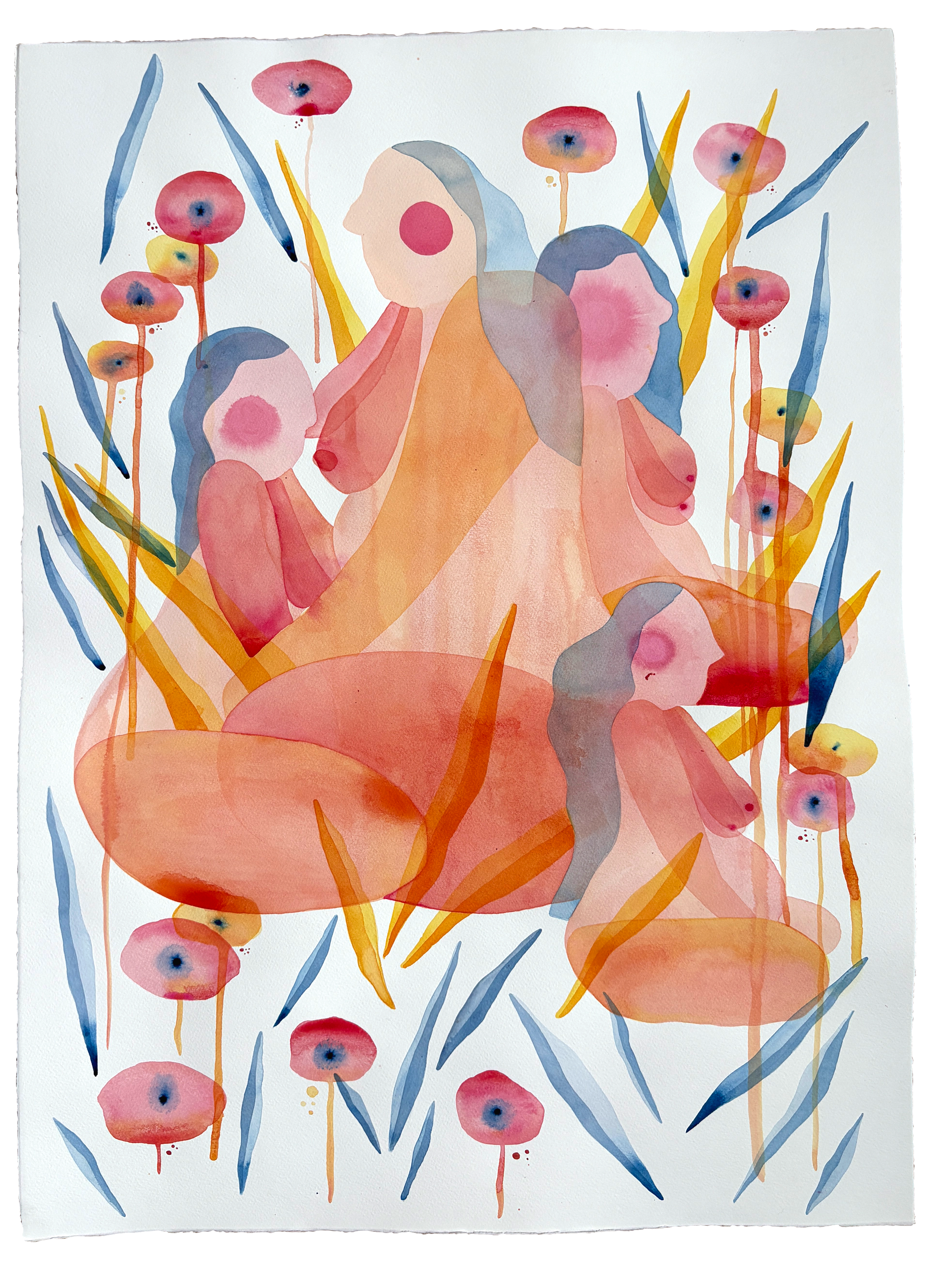 "Which Witches" 22x30" on cold press Fabriano Artistico watercolor paper  