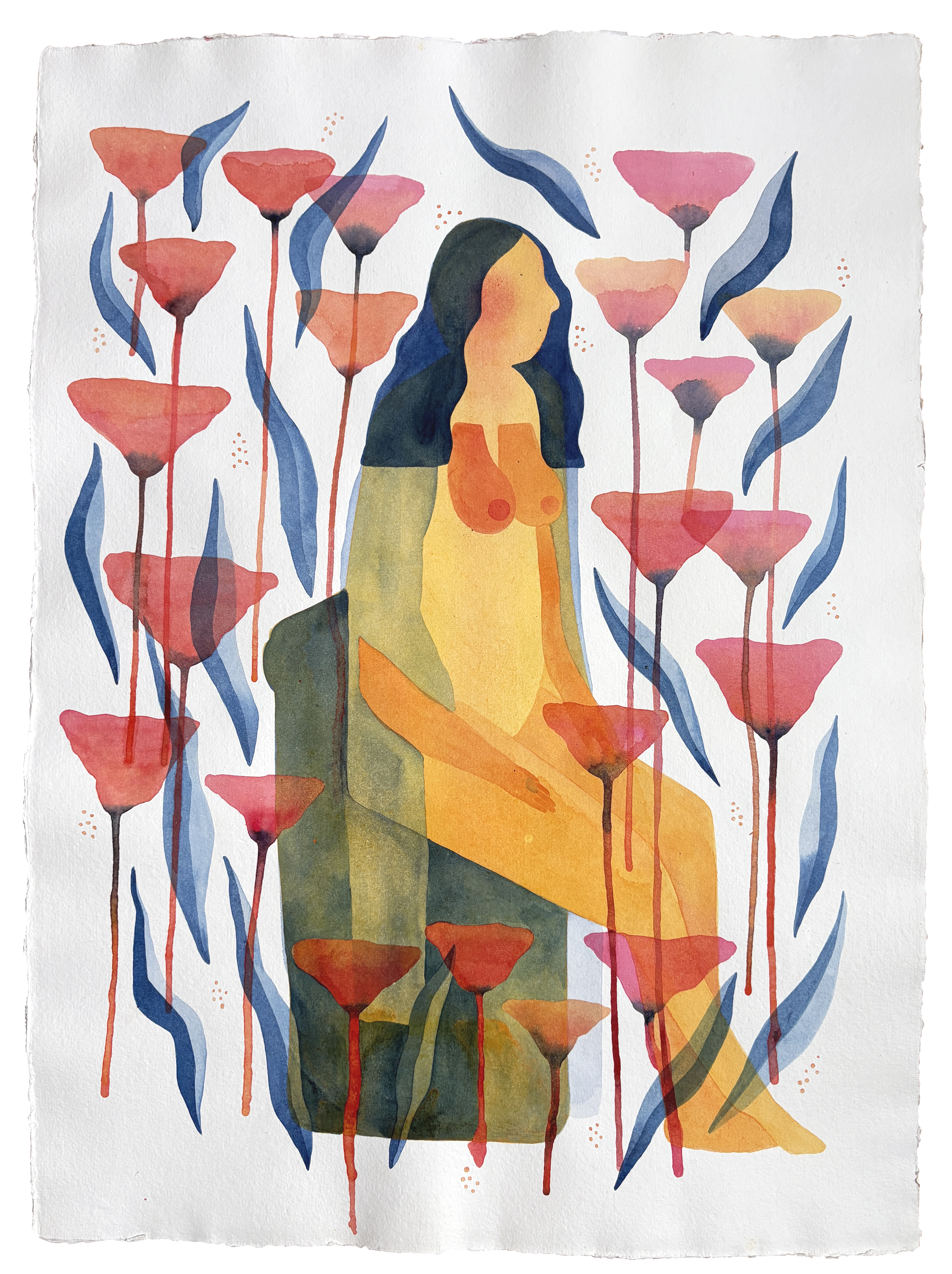 "This Witch" 22x30" on Indigo Handmade Art paper  