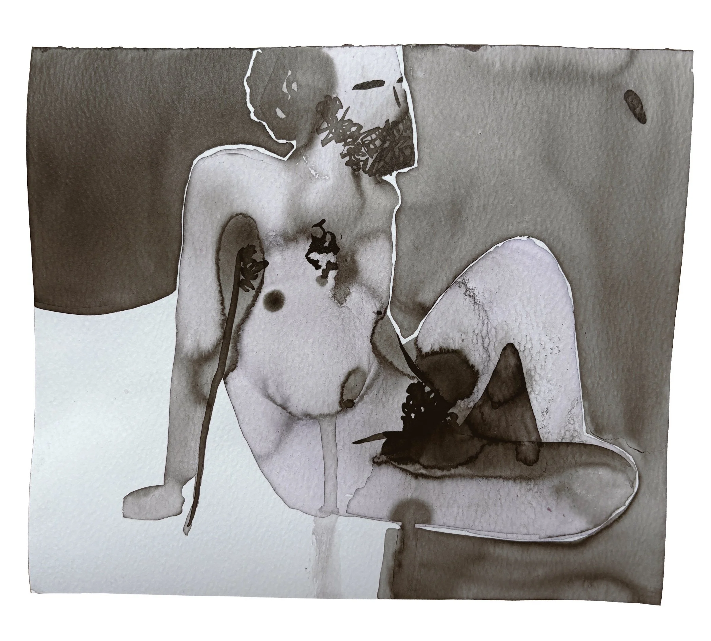 Untitled nude male painting by Brooke Pelczynski