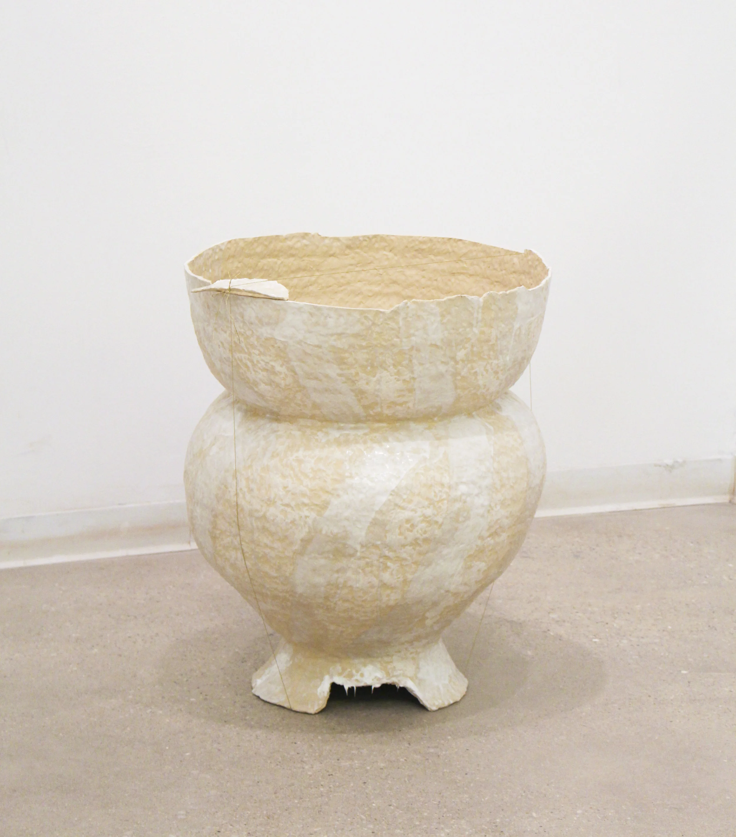 When You Are The Skin And The Belly: In Front Of You, In You, Out Of You Ceramic, glaze, embroidery floss, lotion 41h x 32l x 30w in 2017