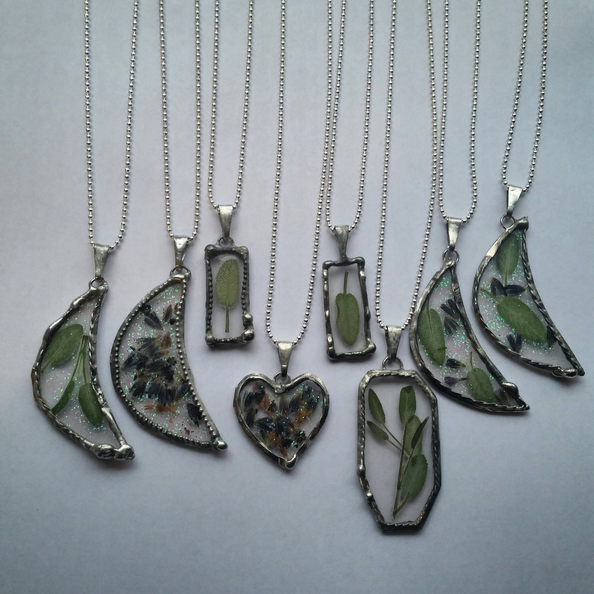    Baby Sage, Lavender &amp; Fairy Dust necklaces   