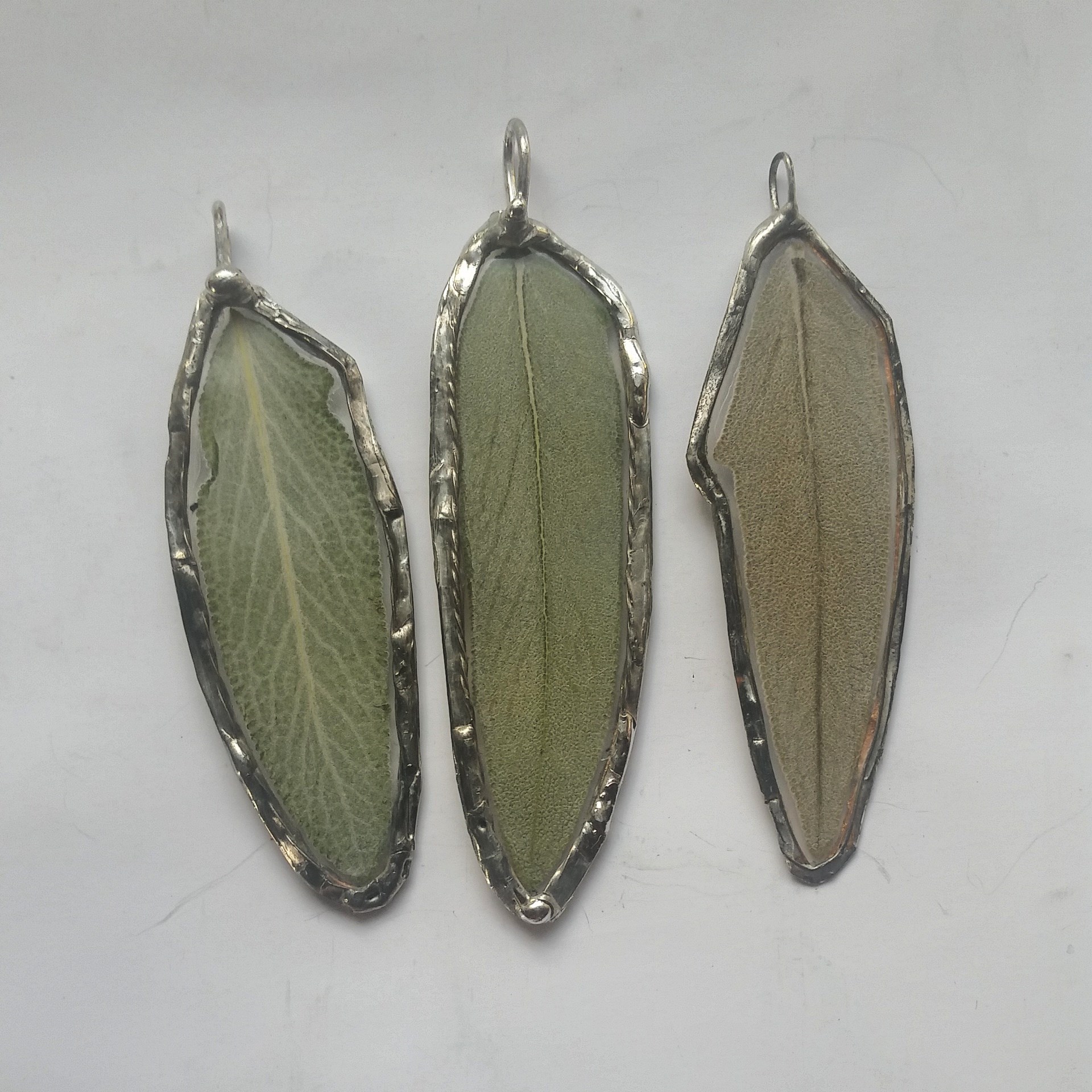    Sage Leaf Pendants    Sage is worn for Immortality, Longevity, Wisdom, Protection &amp; Wishes! 
