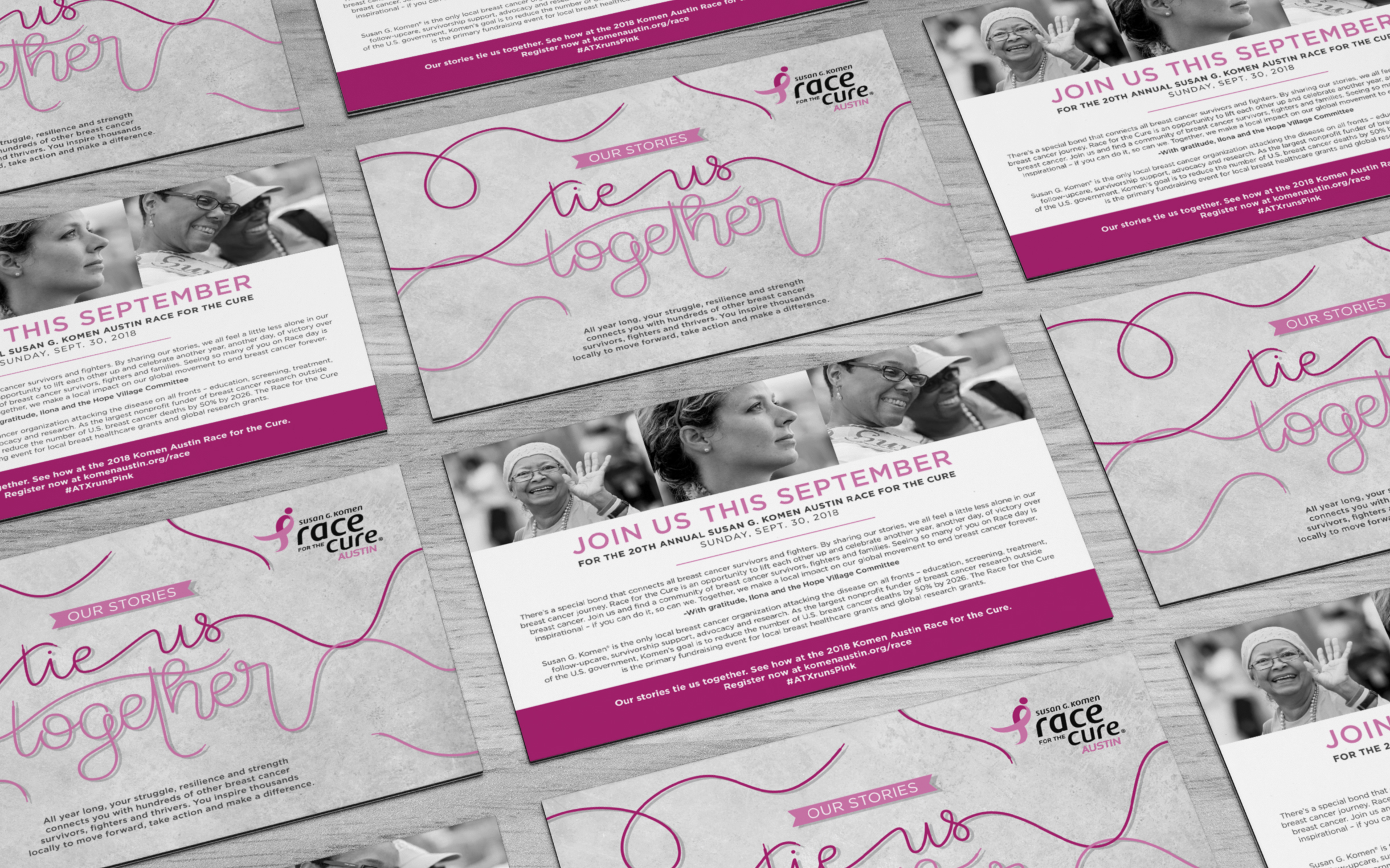 Race for the Cure Postcards, Front and Back