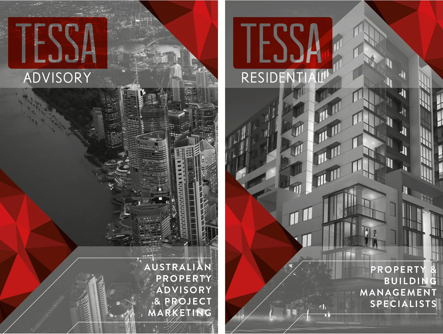 Tessa Advisory and Tessa Residential Brochure Covers