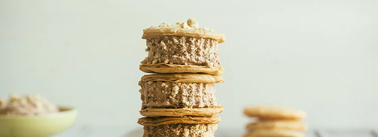 Nutella Ice Cream Fillo Sandwiches