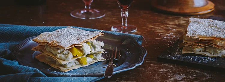 Coconut &amp; Mango Mille Feuille