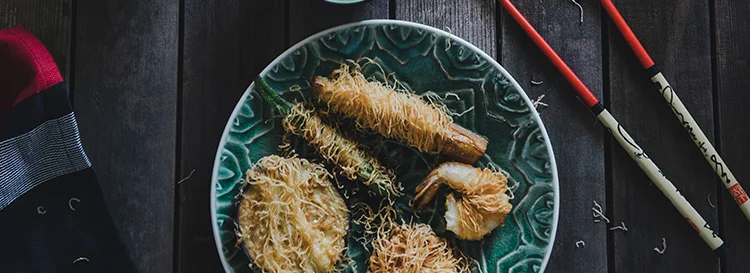 Prawn and Vegetable Kataifi Tempura