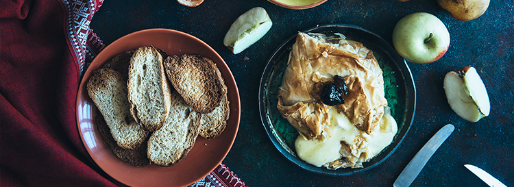 Brie Baked in Fillo Pastry