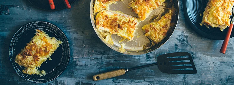 Ham &amp; Cheese Kataifi Pie