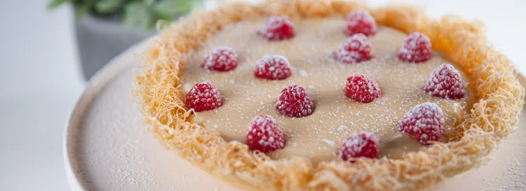 Lemon Curd &amp; Custard Kataifi Tart