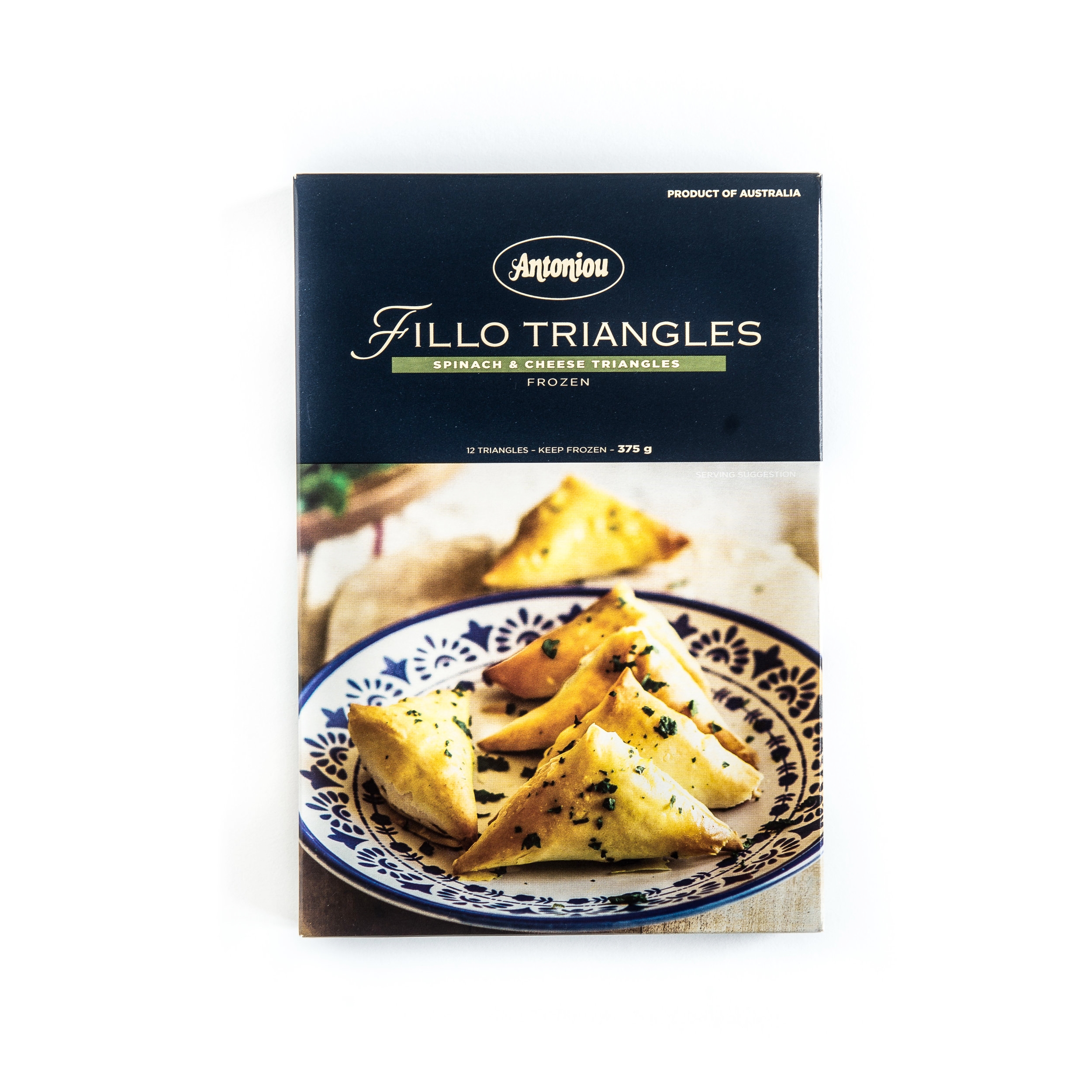 Spinach and Cheese Fillo Pastry Triangles
