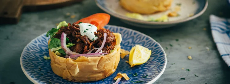 Lamb Gyros Fillo Bowls