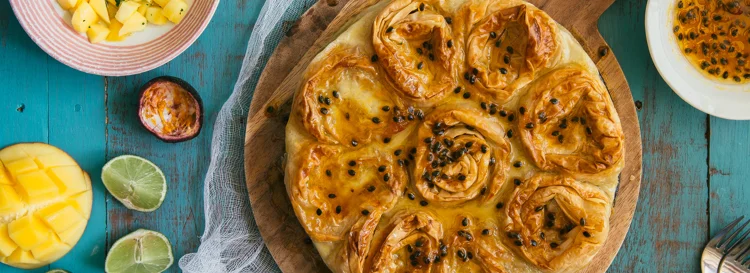 Tropical Fillo Custard Cake