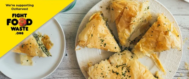 Leftover Greens Fillo Pie