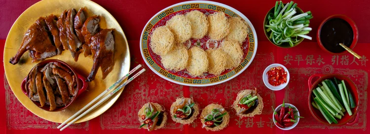 Peking Duck Kataifi Pancakes