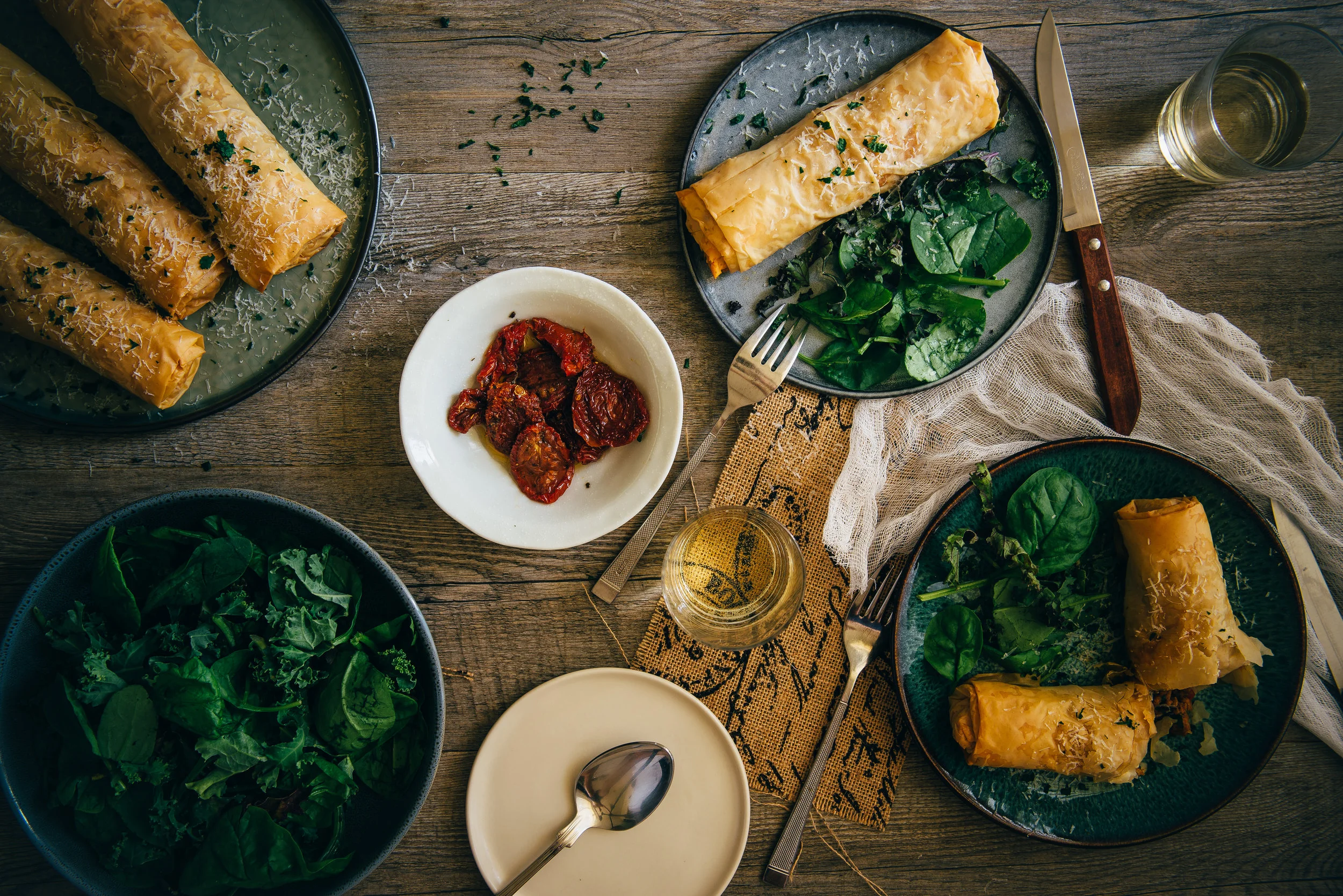 Pork &amp; Fennel Fillo Rolls