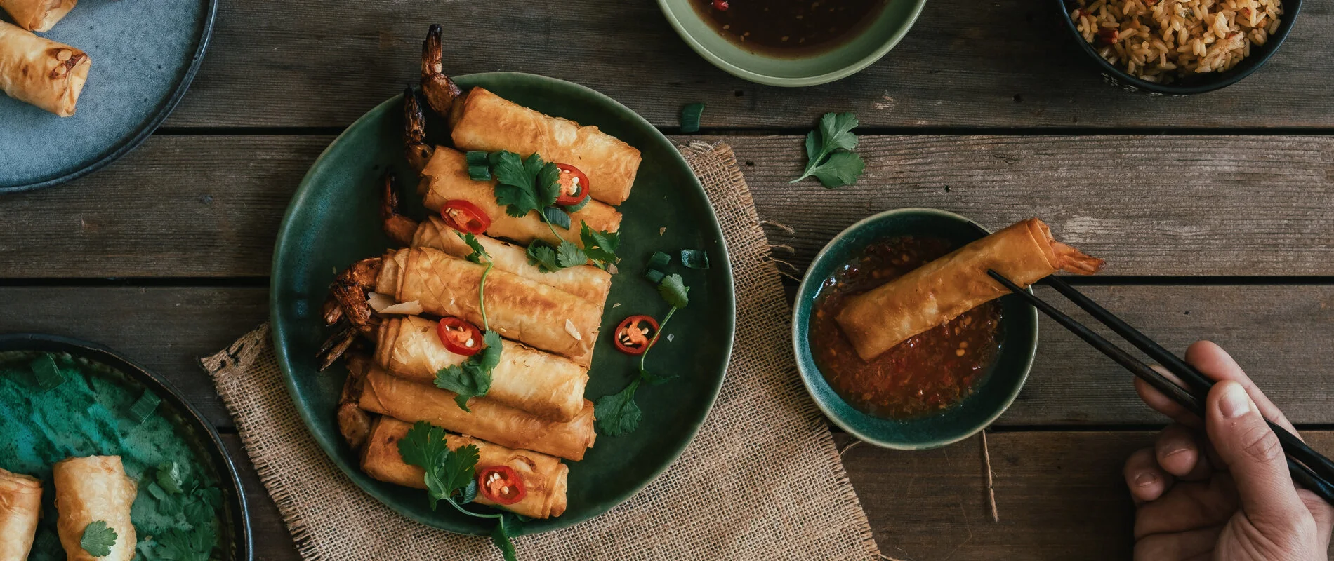 Prawn Fillo Spring Rolls