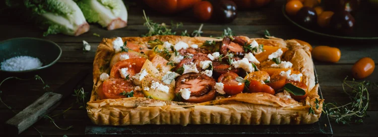 Tomato Salad Fillo Tart