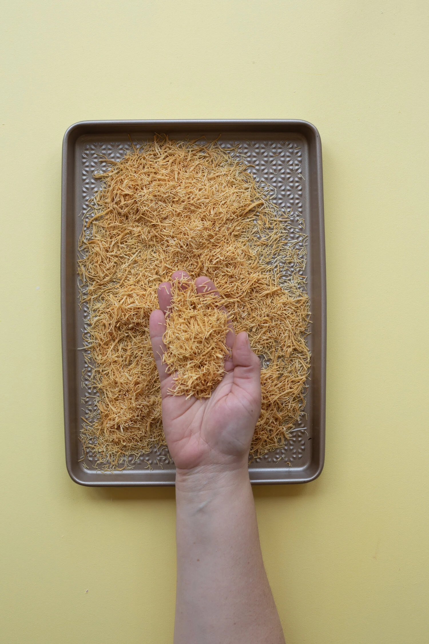 Cooking-Kataifi-without-butter-oil