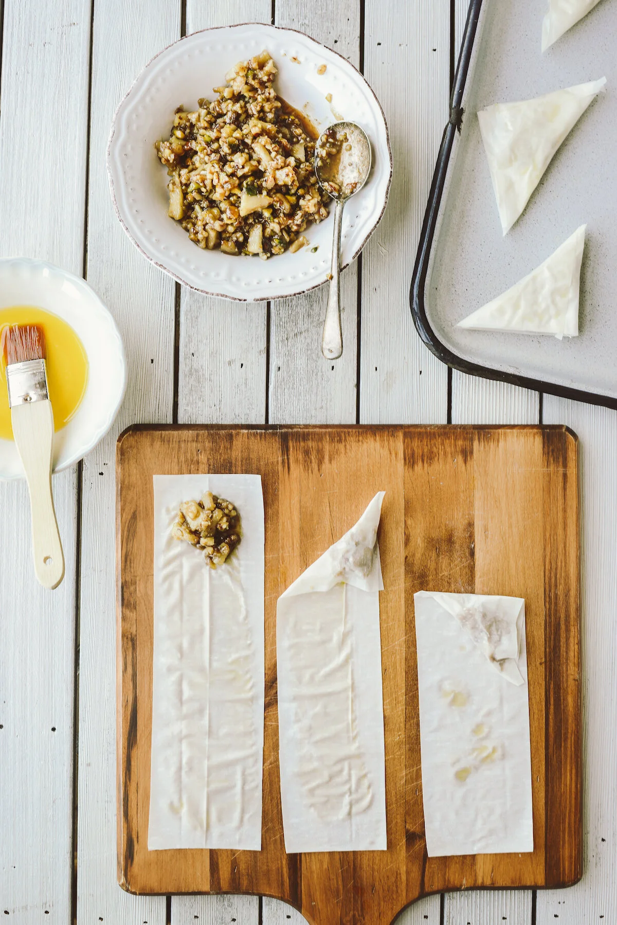 Fillo-pastry-triangles