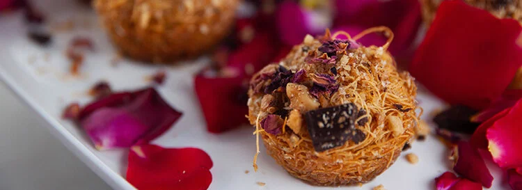 Chocolate and Nut Kataifi Parcels