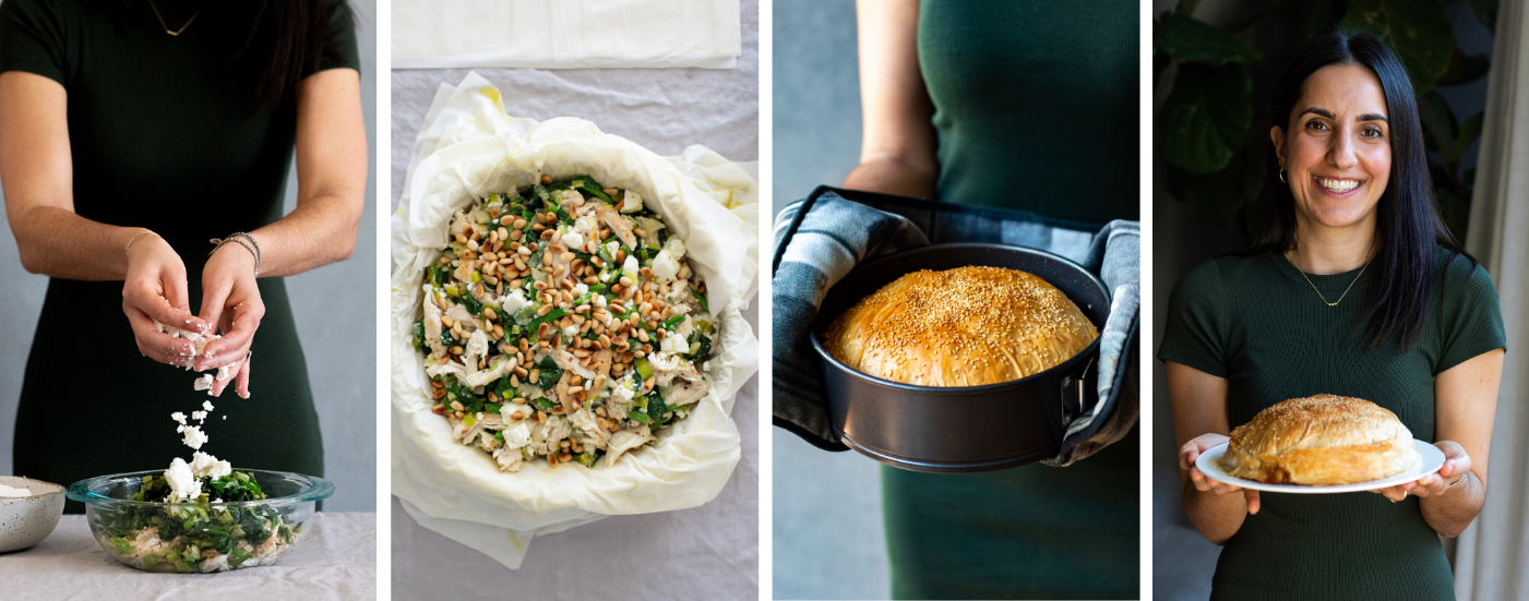 Christine, one of the granddaughters of our founders, shares her signature dish for Chicken Spanakopita. It’s a wonderful nutritious celebration of all things delicious! Chicken tenderloins, fresh leafy spinach, leek, creamy fetta cheese, chilli, pine nuts and the very important addition of one of our grandfather’s favourite flavours – freshly ground coriander seeds. It’s Christine’s spin on a traditional Greek favourite and we’re sure you’ll love it as much as we do.