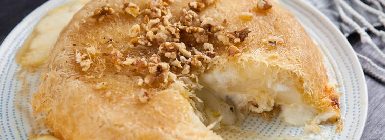 Pear and Blue Cheese Knafeh