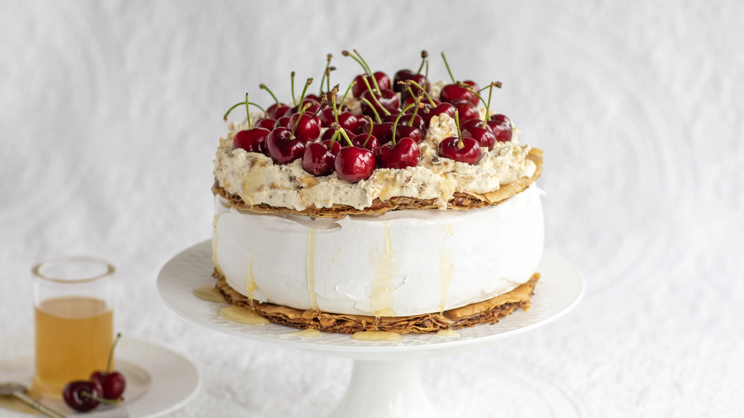 Baklava Cherry Pavlova Recipe
