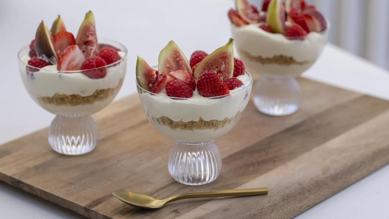 Kataifi Cheesecakes with Fresh Fruit