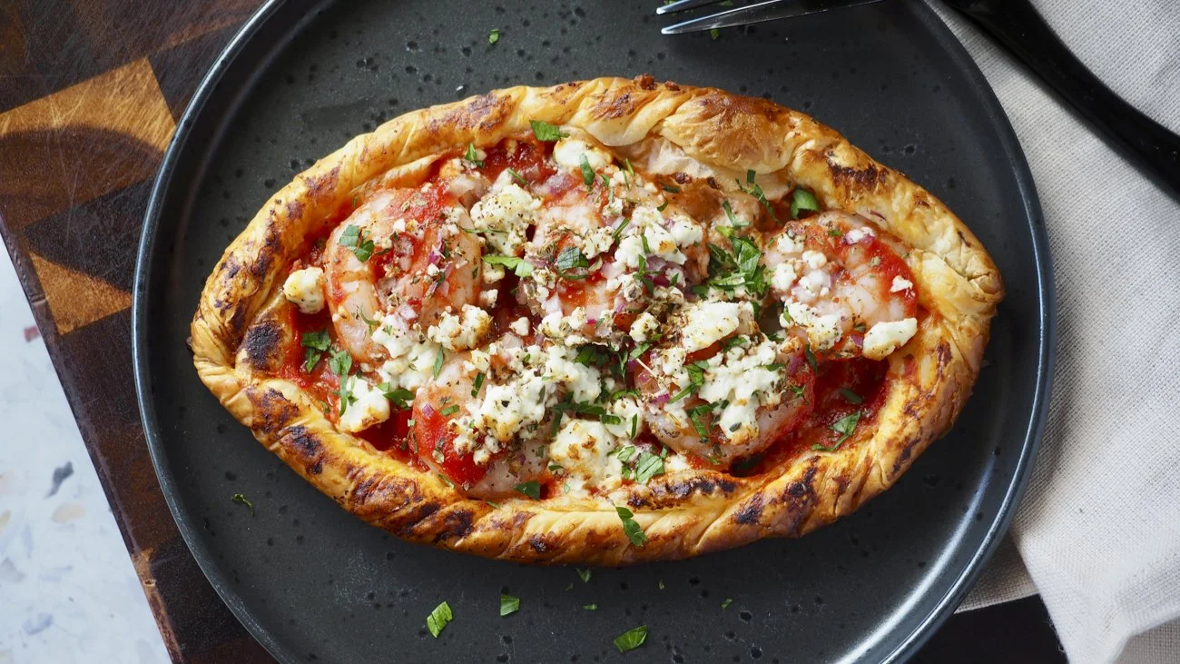 Prawn and Feta Fillo Boats