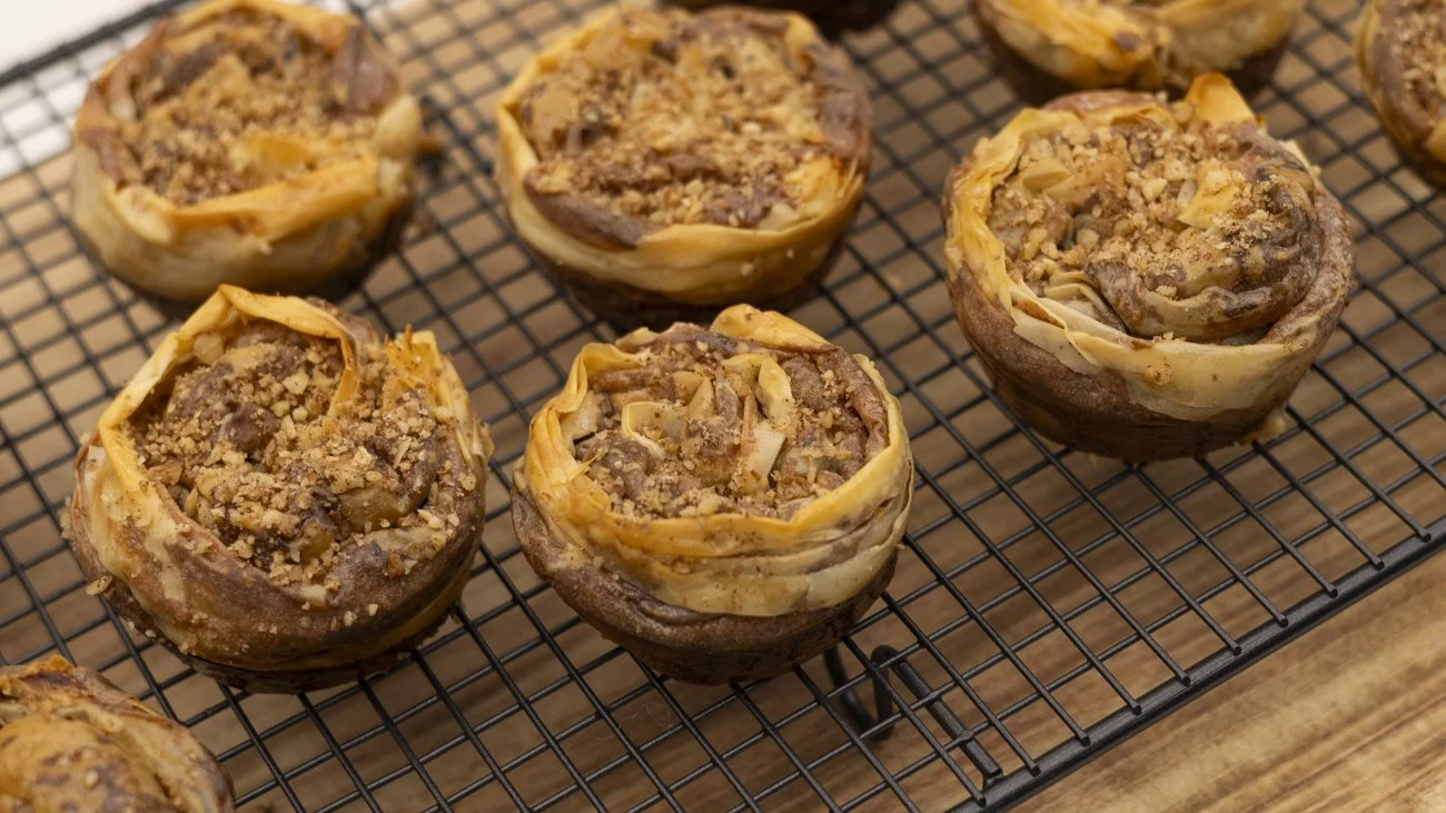 Baklava Custard Scrolls