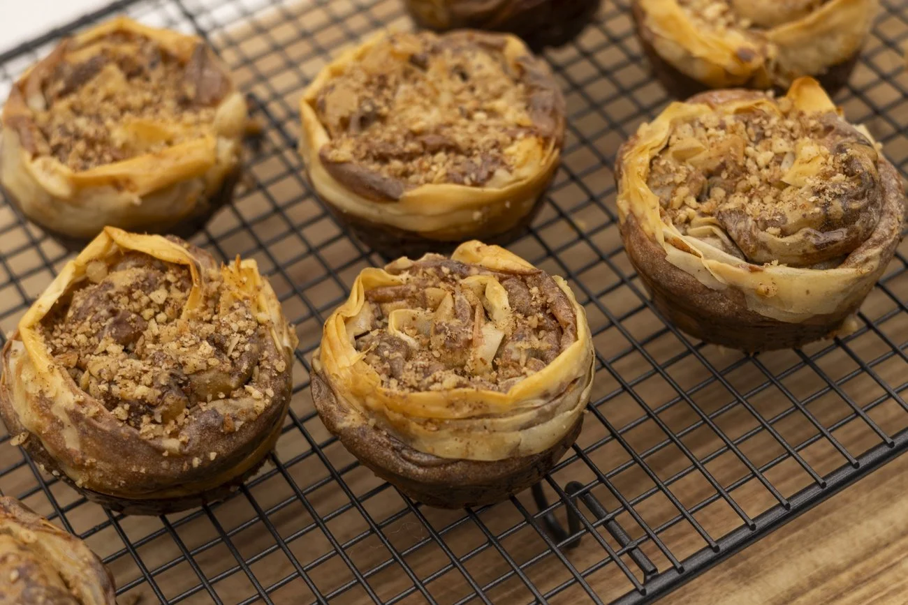 Baklava custard scrolls recipe