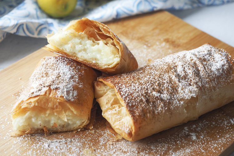 Rizogalo Rice Pudding Parcels — Antoniou Fillo Pastry