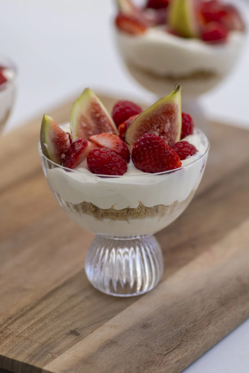 Kataifi Cheesecake with fresh fruit recipe