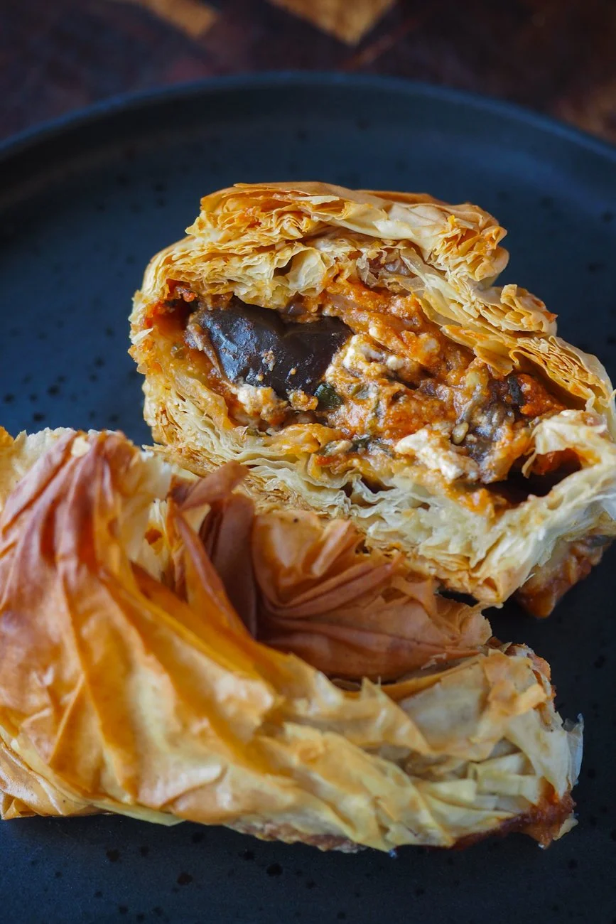 melitzanopita eggplant feta pies