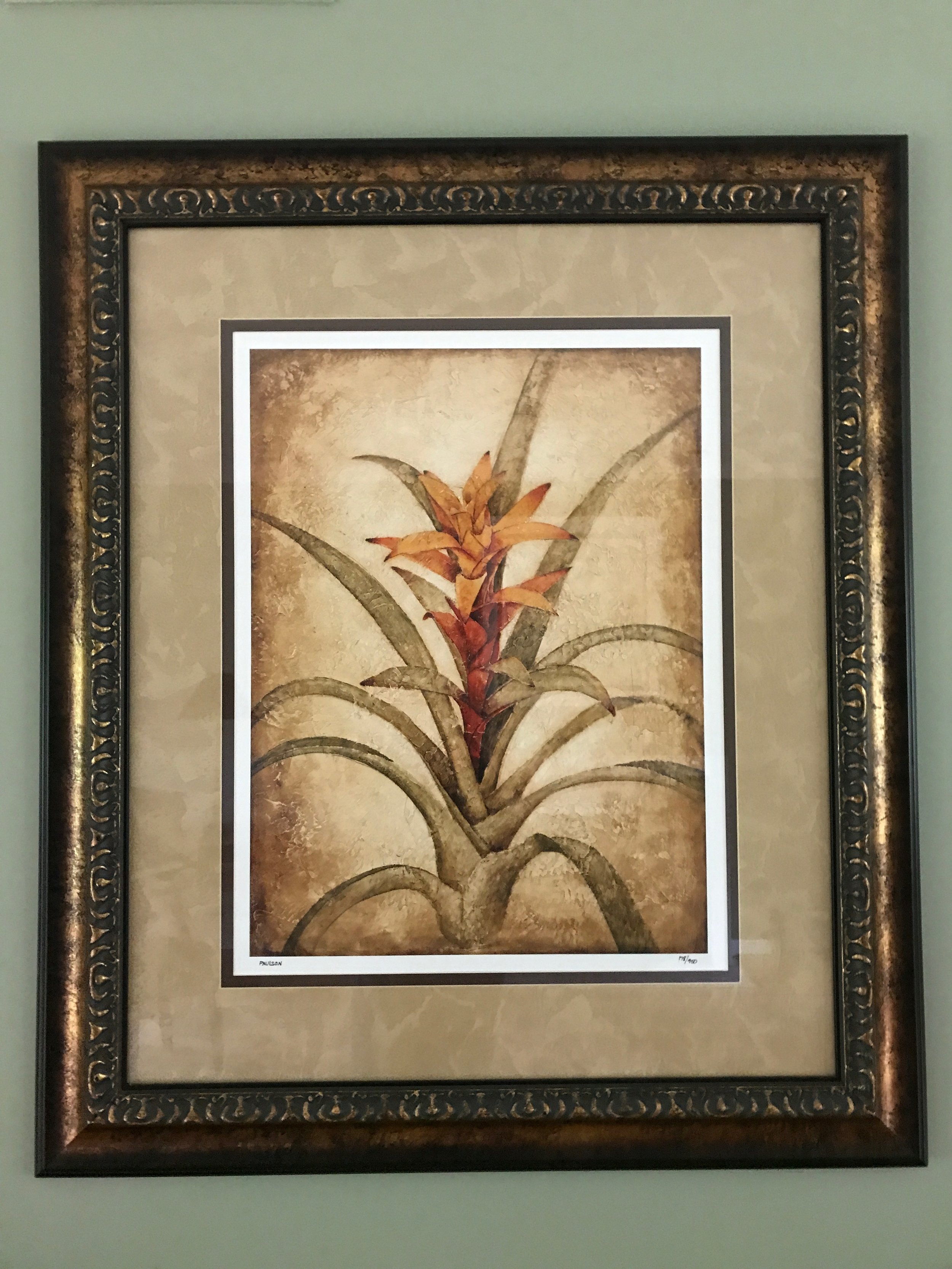 Close-up of wall art