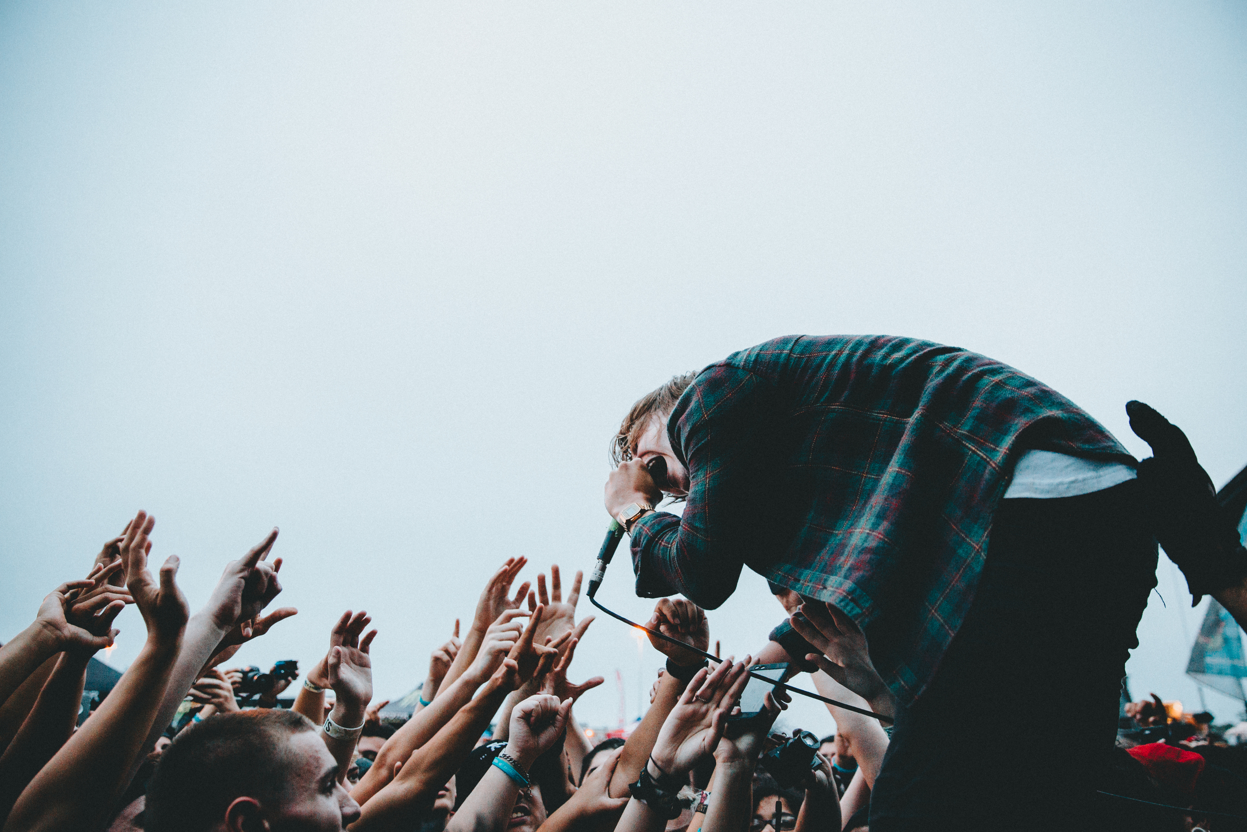   Wantagh, NY.  I will never forget this performance. Everything was right, the crowd, the vibe, and of course,  Oceans Ate Alaska  were killing it. One of the most powerful shots I ever captured of  James Harrison . 