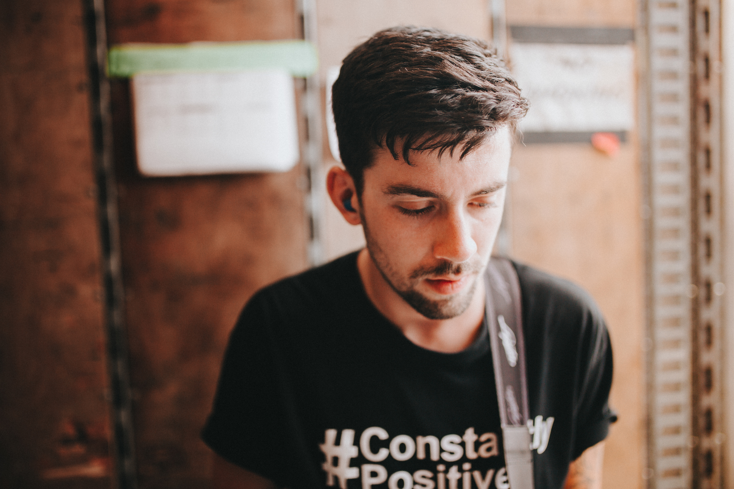   Denver, CO.&nbsp; This is James, "Jibs" Kennedy of  Oceans Ate Alaska . One of the funniest and kind-hearted friends I made on this tour. He's usually laughing or smiling but I caught him in a pensive state.&nbsp; 