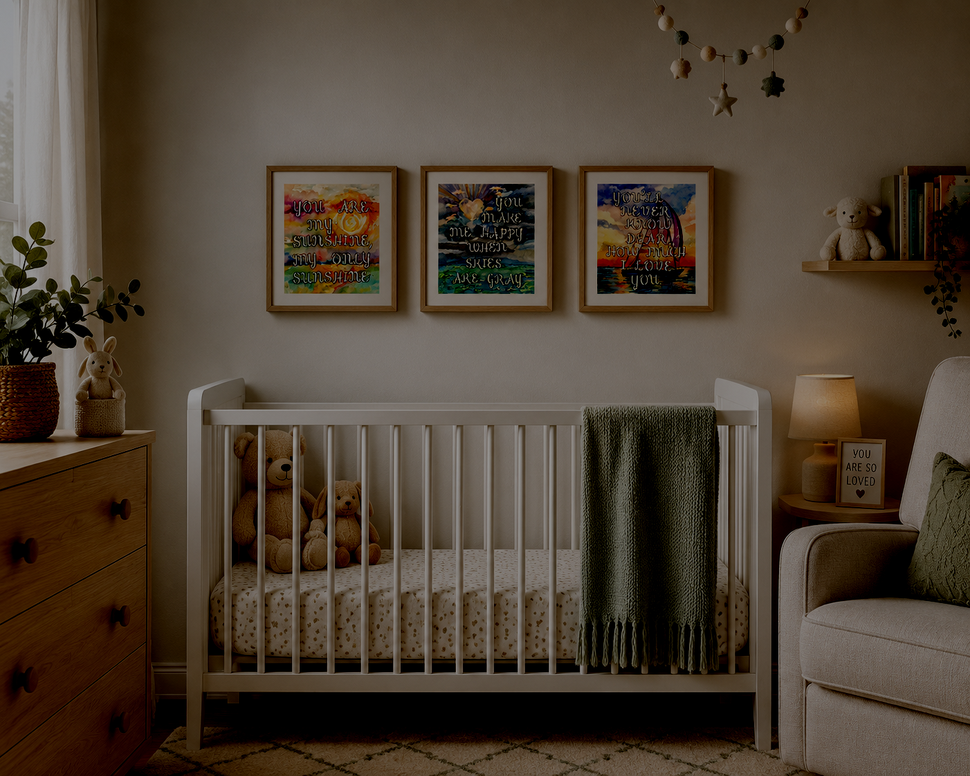 "You Are My Sunshine" Watercolor Nursery Art: A Step-by-Step Look at My Painting Process
