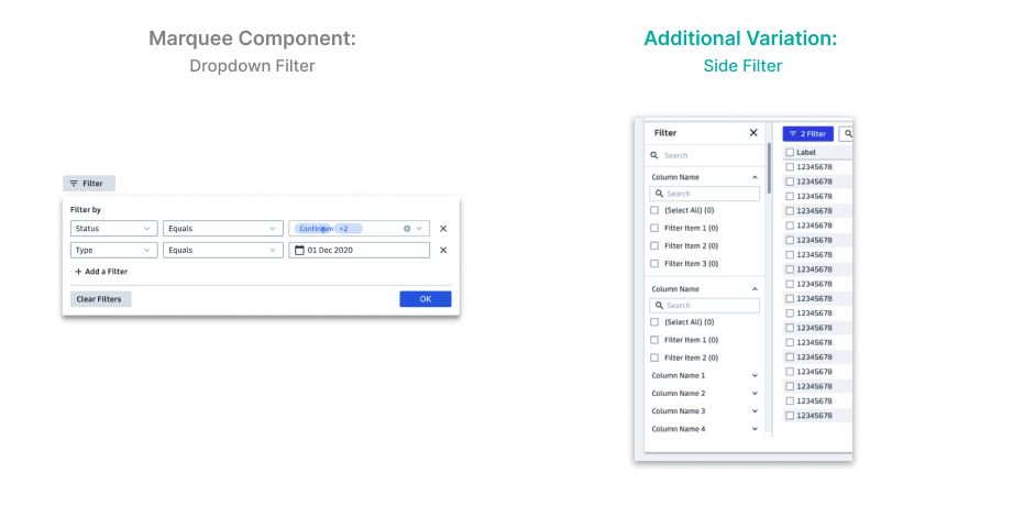 Global Filter - Side Filter