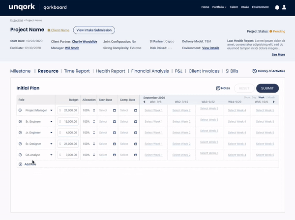 2. EM: Adjusts roles and add schedule.