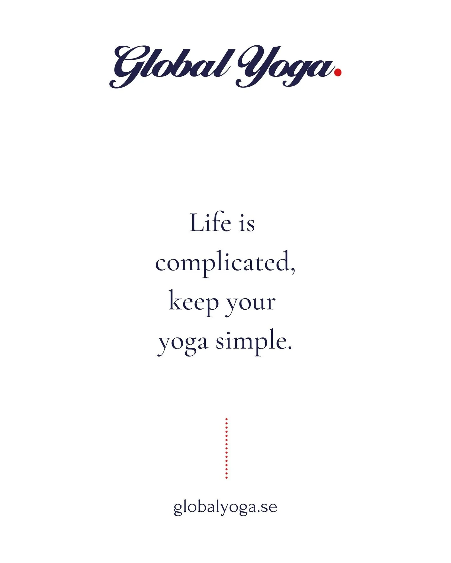 Vi ser det igen och igen och igen&hellip; att yogan faller bort n&auml;r den blir ett m&aring;ste ist&auml;llet f&ouml;r en frizon. 

Hj&auml;rnan spelar oss ofta spratt, lyssna inte. 

Rulla ut mattan. L&auml;gg dig ner. L&aring;t det vara s&aring; 