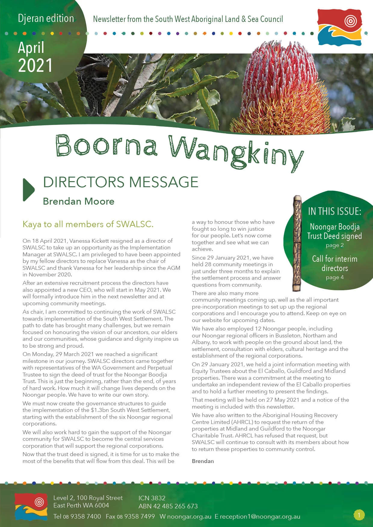 Newsletters — South West Aboriginal Land and Sea Council