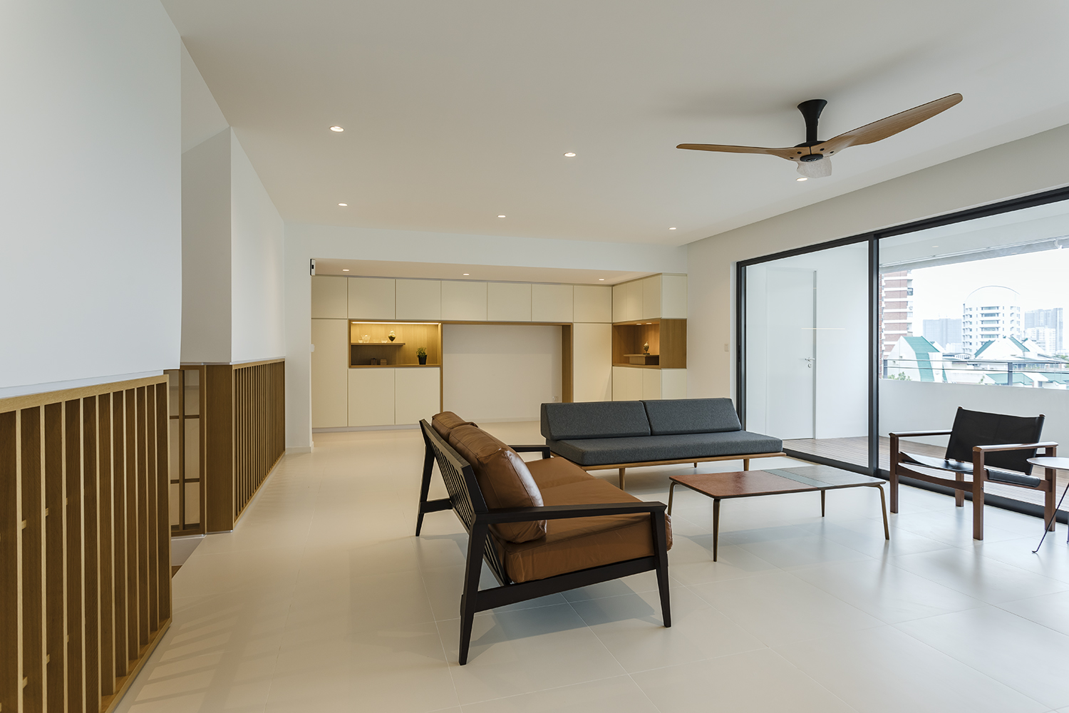 Large window at living room at Pandan Valley Condominium