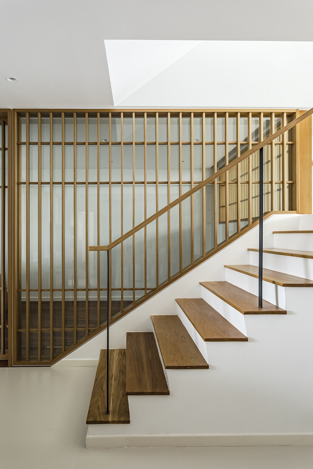 Staircase and timber louver at Pandan Valley Condominium