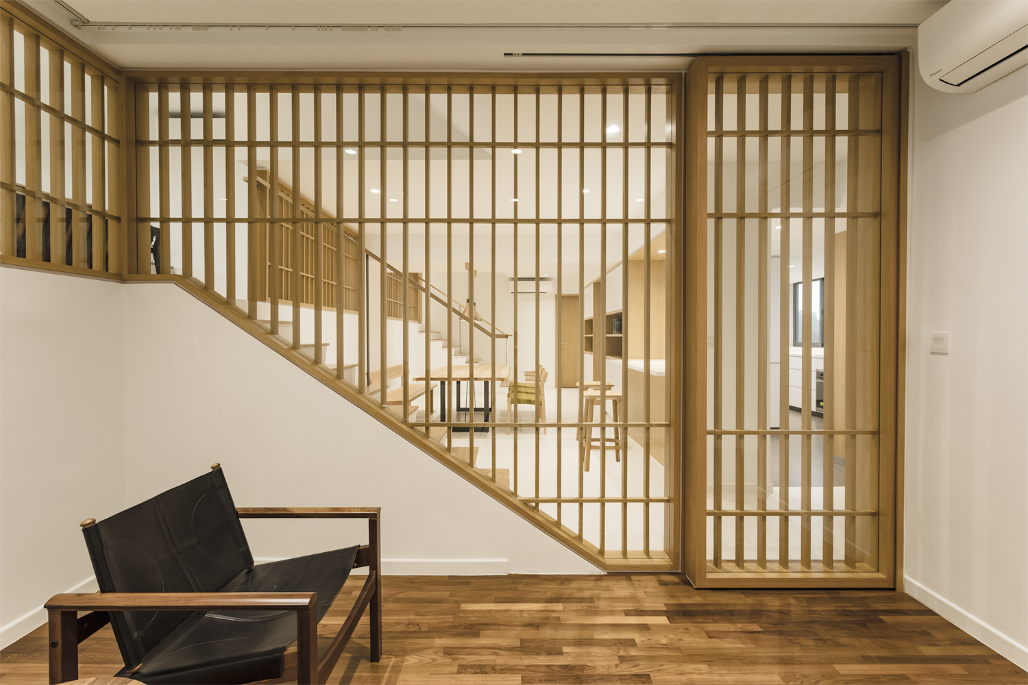 Entertainment room with timber louver at Pandan Valley Condominium