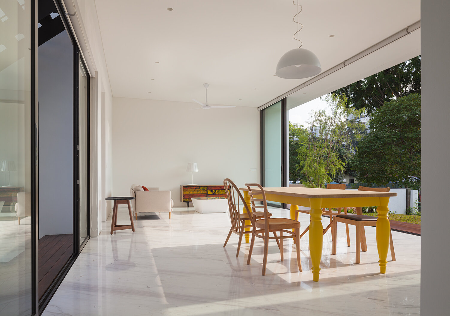 Dining room of Mandai Courtyard House