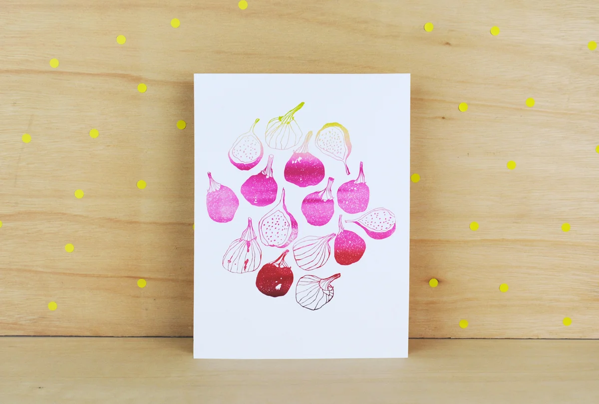 Figs Letterpress Print